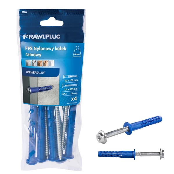 RAWLPLUG FFS-karmitappi 10x100 mm, 4 kpl pakkaus