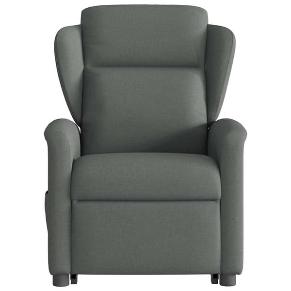 vidaXL Lyftbar massagefåtölj mörkgrå tyg