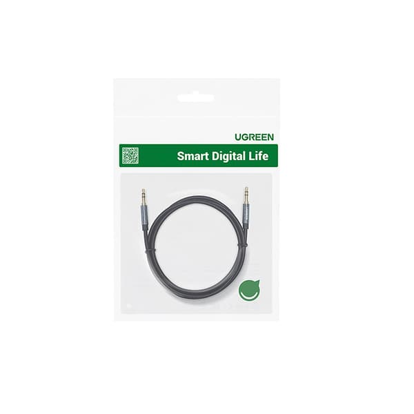 Vinklet AUX-lydkabel til side 2x Mini Jack 3,5 mm 1 m blå