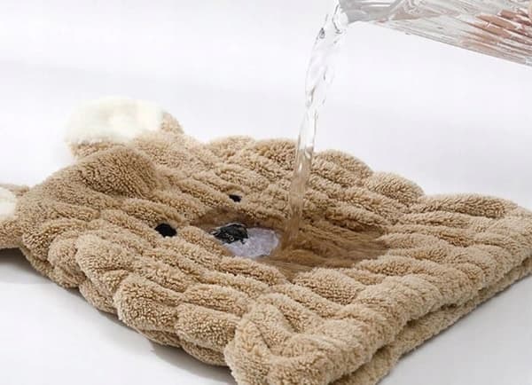 håndklæde turban hårtørrerhætte mikrofiber TEDDY BEAR universal (blå)