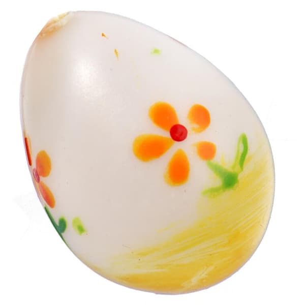 Sæt med 12 plastikpåskeegg til ophængning - Gul, 4 cm