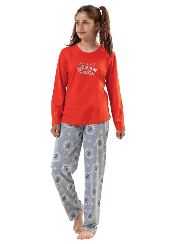 Flickpyjamas i bomull Vienetta 9/10 134 lång