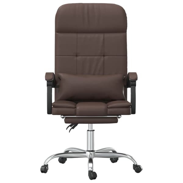 vidaXL Massagestol brun konstläder