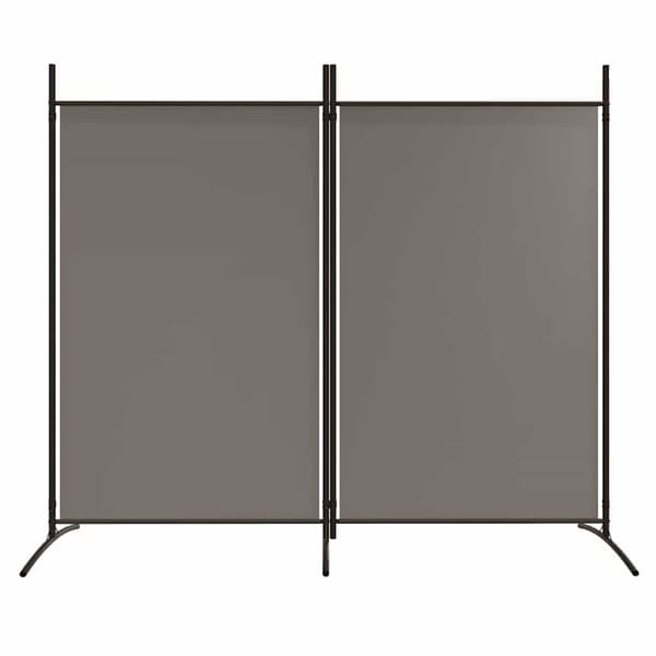 vidaXL 2-panelsskærm, antracit, 175x180 cm, stof