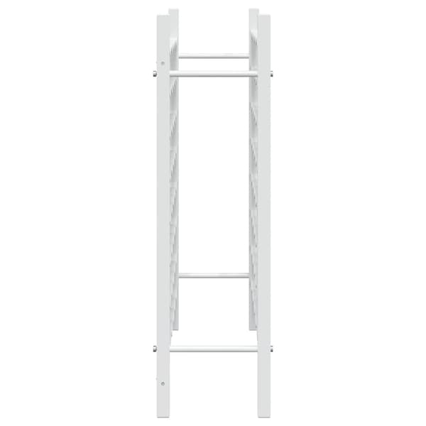 vidaXL 48 pullon viinipulloteline valkoinen metalli
