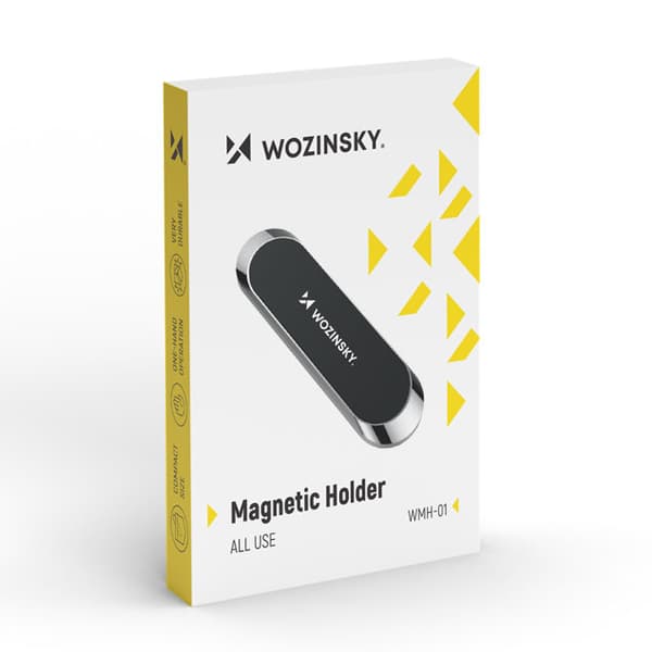 Magnetisk telefonholder til instrumentbræt, sort, selvklæbende