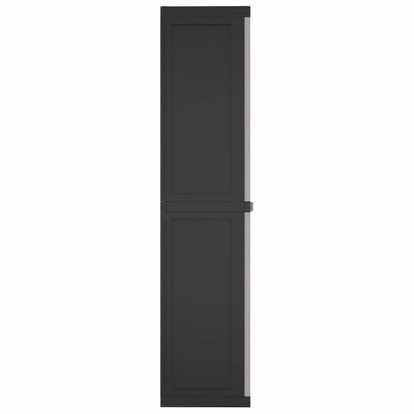 vidaXL haveskab grå og sort 97x37x165 cm PP
