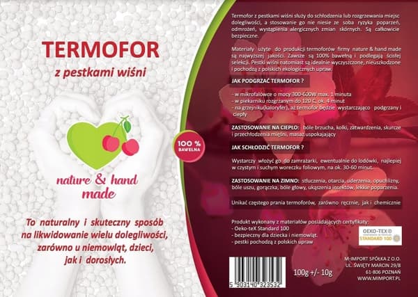 Cherry pit bomullskomfortflaskvärmare (Askungen)