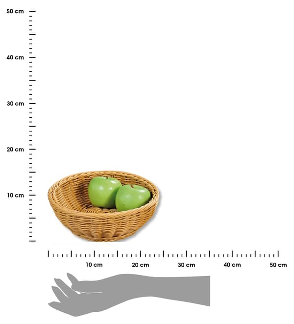 Punottu pyöreä leipäkori