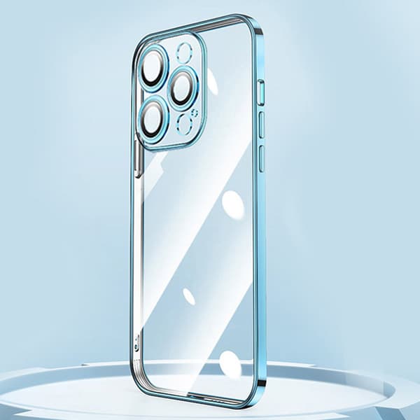 iPhone 13 Pro-skal med metallram, silver