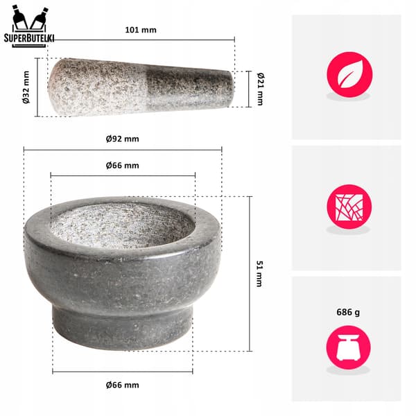 Svart granitmurbruk 9x5 cm