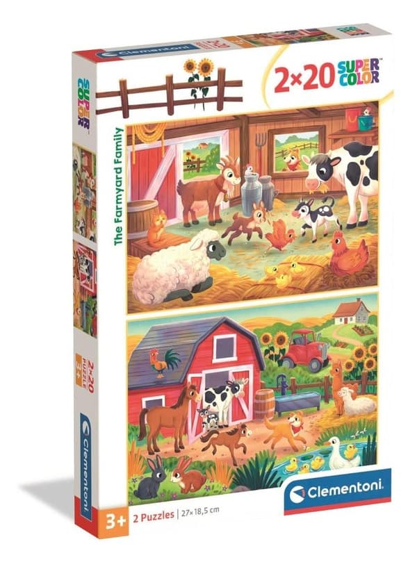 Puzzle 2x20 Super Color Maatilaperhe
