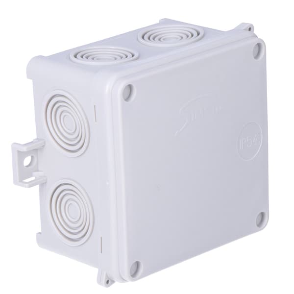 Påbygningsdåse IP54 N 80x80F grå
