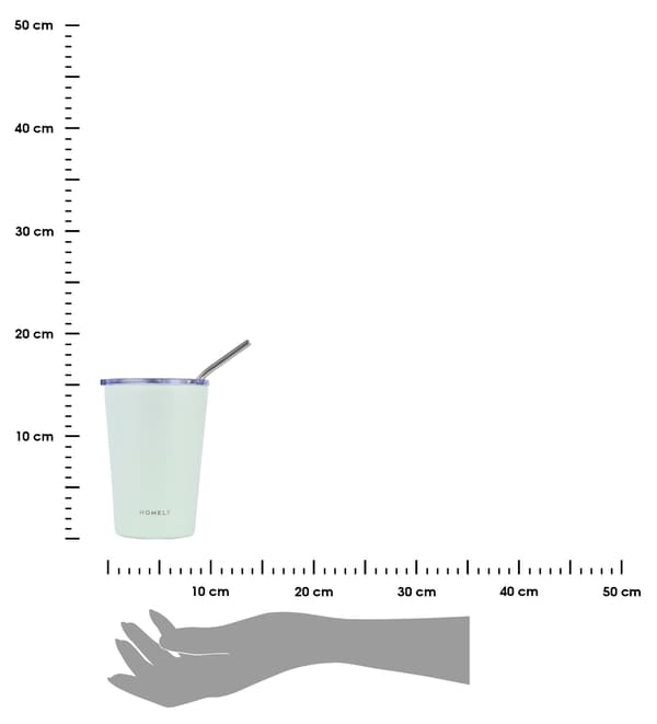 Seafoam 400 ml termosmugg med sugrör