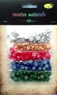 Farverige halvperler 4-10mm