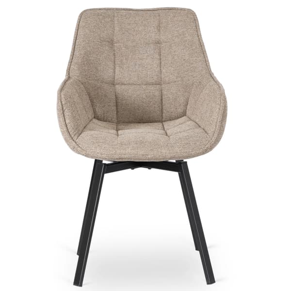 Polstret drejestol til stuen LUNA 2 Beige Moderne Loft