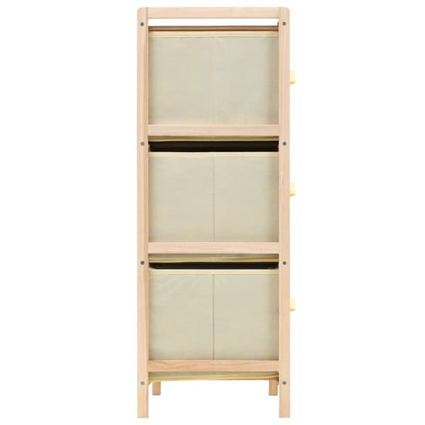 vidaXL Hylly 6 kangaskorilla setripuu beige