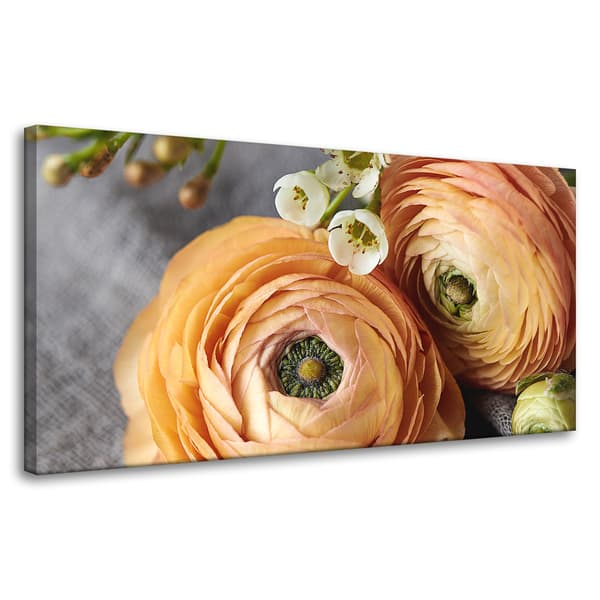 Lærredstryk Botanik Blomster 80x40 cm
