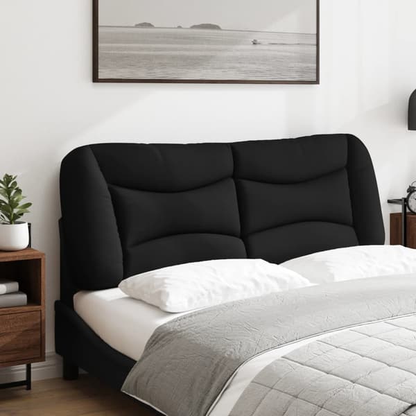 vidaXL hovedgærdehynde, sort, 140 cm, stof