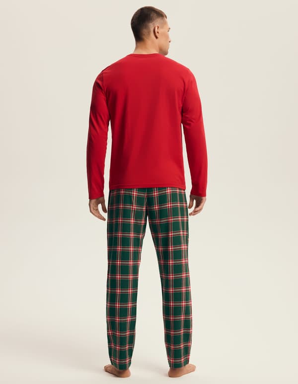 Nougat Henderson herrpyjamas | Röd 2XL