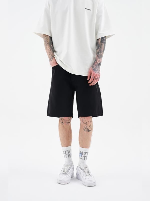 Herreshorts i sort med MyStars Washing Basic 30-logo