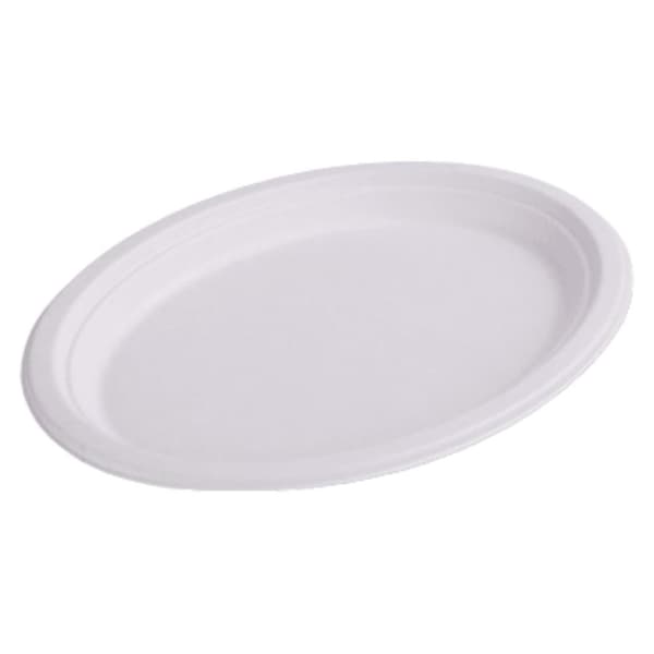 Oval tallerken 29x19cm 10'' rørpulp 50 stk