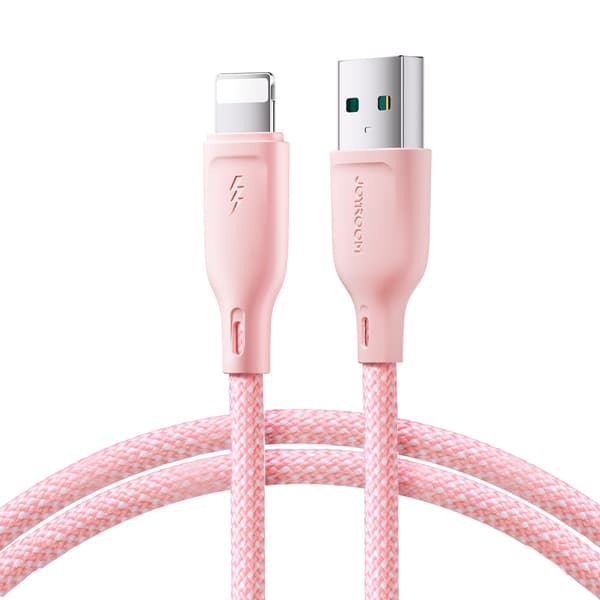 Kabel til iPhone Multi-Color Series USB-A - Lightning 3A 1m pink