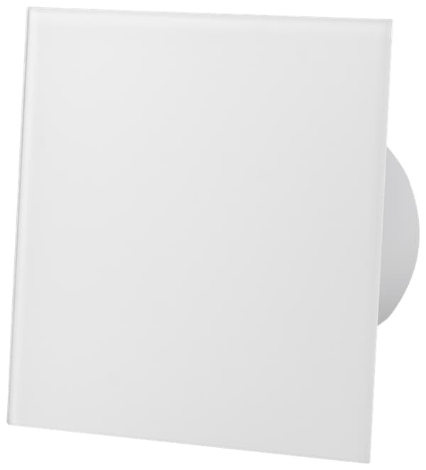 dRim 100 DTS Forsinket Timer Ventilator Hvid Glas Blank Ventilator Plus Panel Sæt