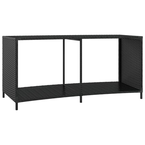 vidaXL skabe, sæt med 2, sort, polyrattan