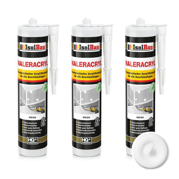 IsolBau Vit Målning Akryl Maleracryl 3 x 300ml