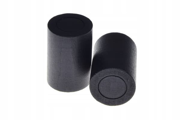 Gardinstangsender Trægardinstangsender Ø20 2 stk Sort Cylinder