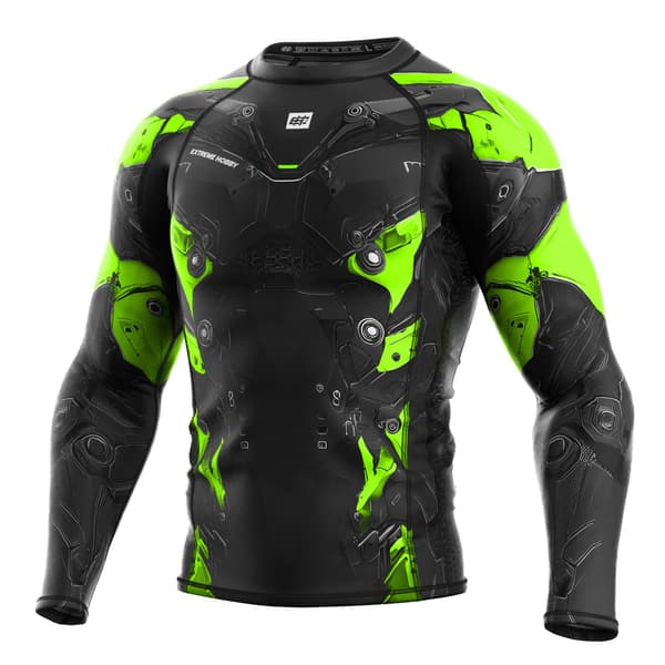 Herr långärmad rashguard IRON FORCE M VIT