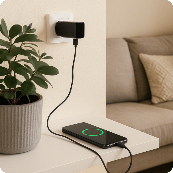 Minikamera i oplader BC027 WiFi