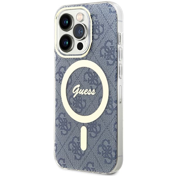 Guess IML 4G MagSafe-etui til iPhone 15 Pro, blå