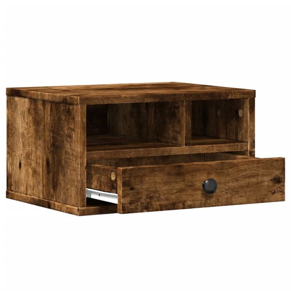 vidaXL printerstativ røget eg 40x32x22,5 cm