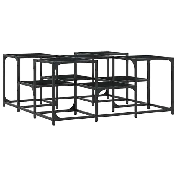 vidaXL sofabord, sort, 91x91x40 cm, træbaseret materiale