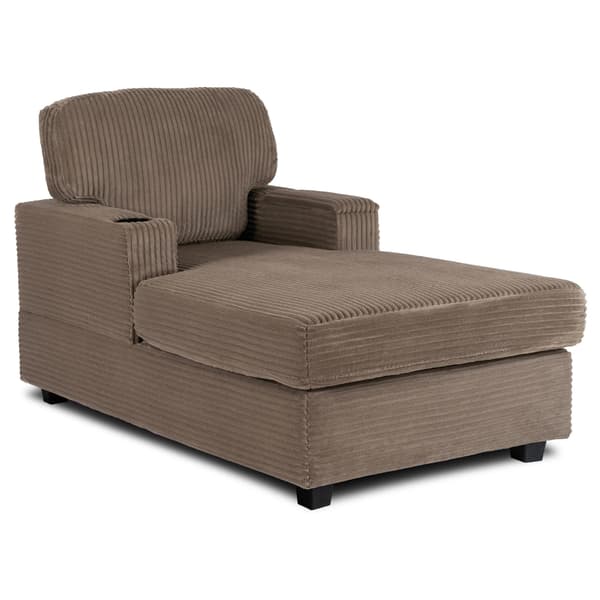NEO Beige Corduroy Moderne Sofa Lounge Lænestol