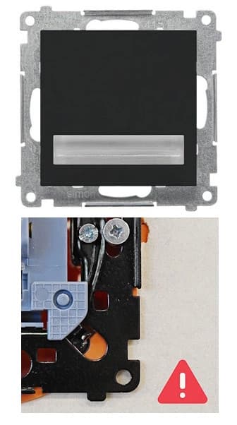 Simon 55 LED-trapplampa neutralvit 0,9W mattsvart