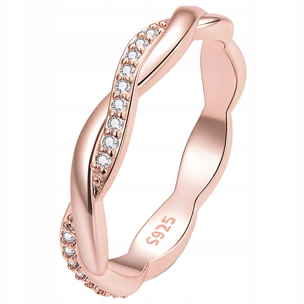 Ring S925 silver storlek 14 Roséguld