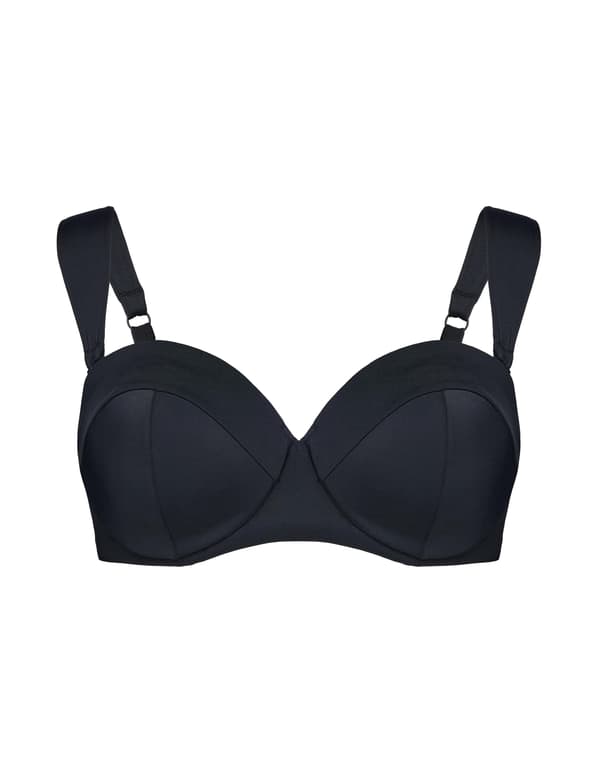 GIA Esotiq balconette bikinitop til større barmer | sort 90D