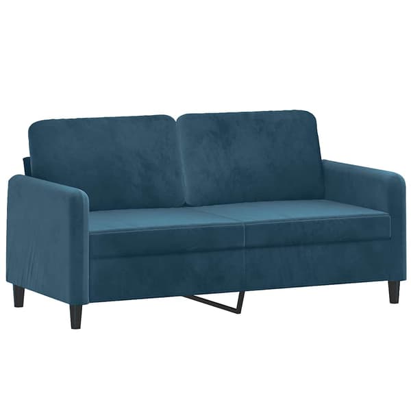 vidaXL 2-sitssoffa blå 140 cm klädd i sammet