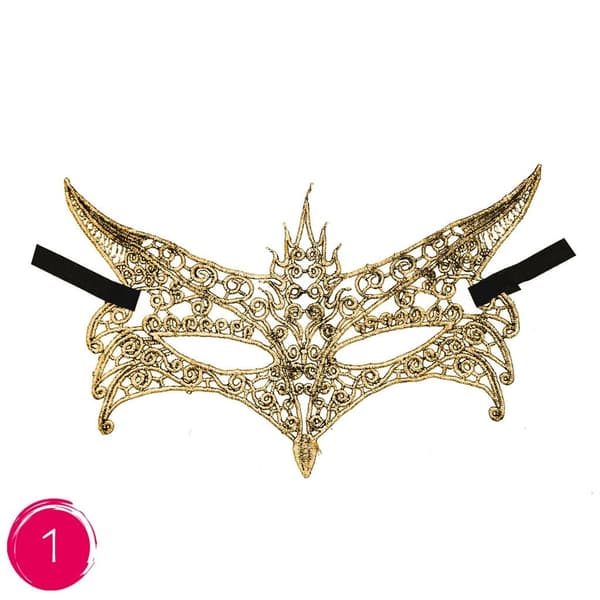 Diskret guld glamour blondemaske