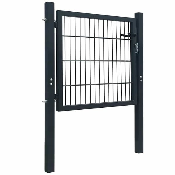 vidaXL Antracit stålgrind 100x100 cm