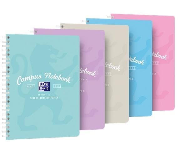 B5+/80K Campus pastelgrid notesbog (5 stk.)