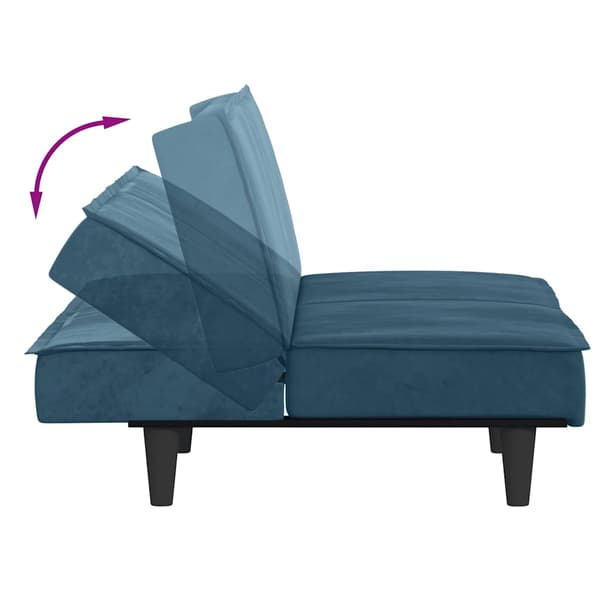 vidaXL Bäddsoffa Blå sammet
