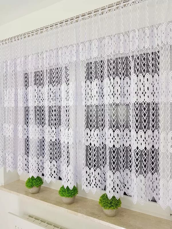 Guipuregardin med modern accent 300 cm