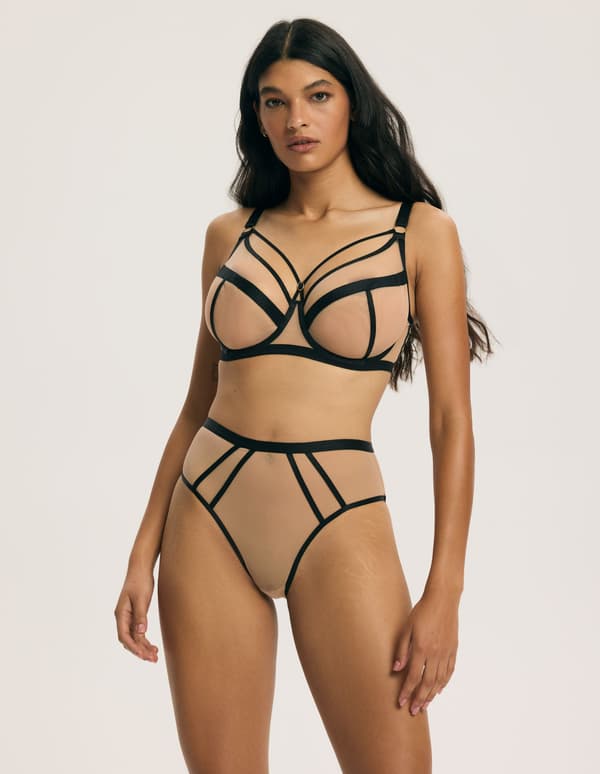GLAM Esotiq Soft Bh | Sort og Beige 65F
