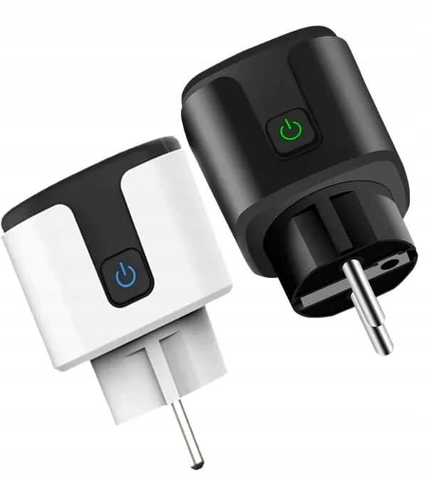 Sort Tuya Wifi-stikkontakt 20A, 3690 W, Wattmeter-stikkontakt - Programmør