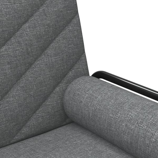 vidaXL Bäddsoffa med armstöd, mörkgrå, klädd i tyg