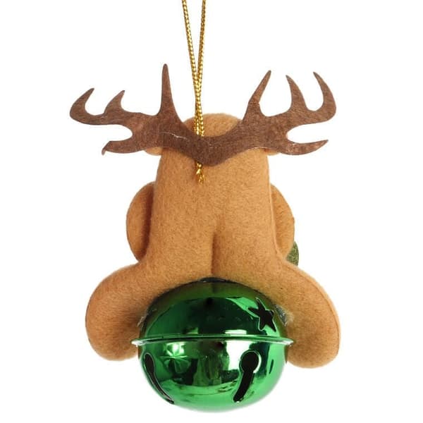 Julepynt med klokke brun 9 cm